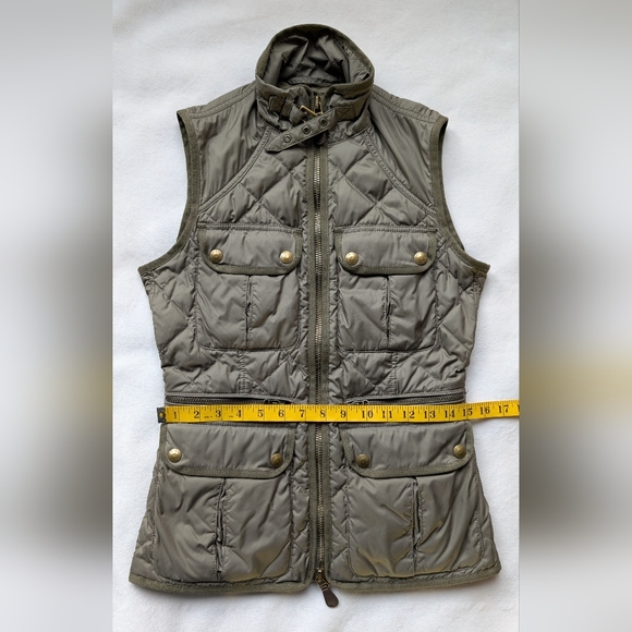 Vintage Ralph Lauren Sport Women’s Quilted Down Vest Olive Green Utility Size S - Picture 12 of 16